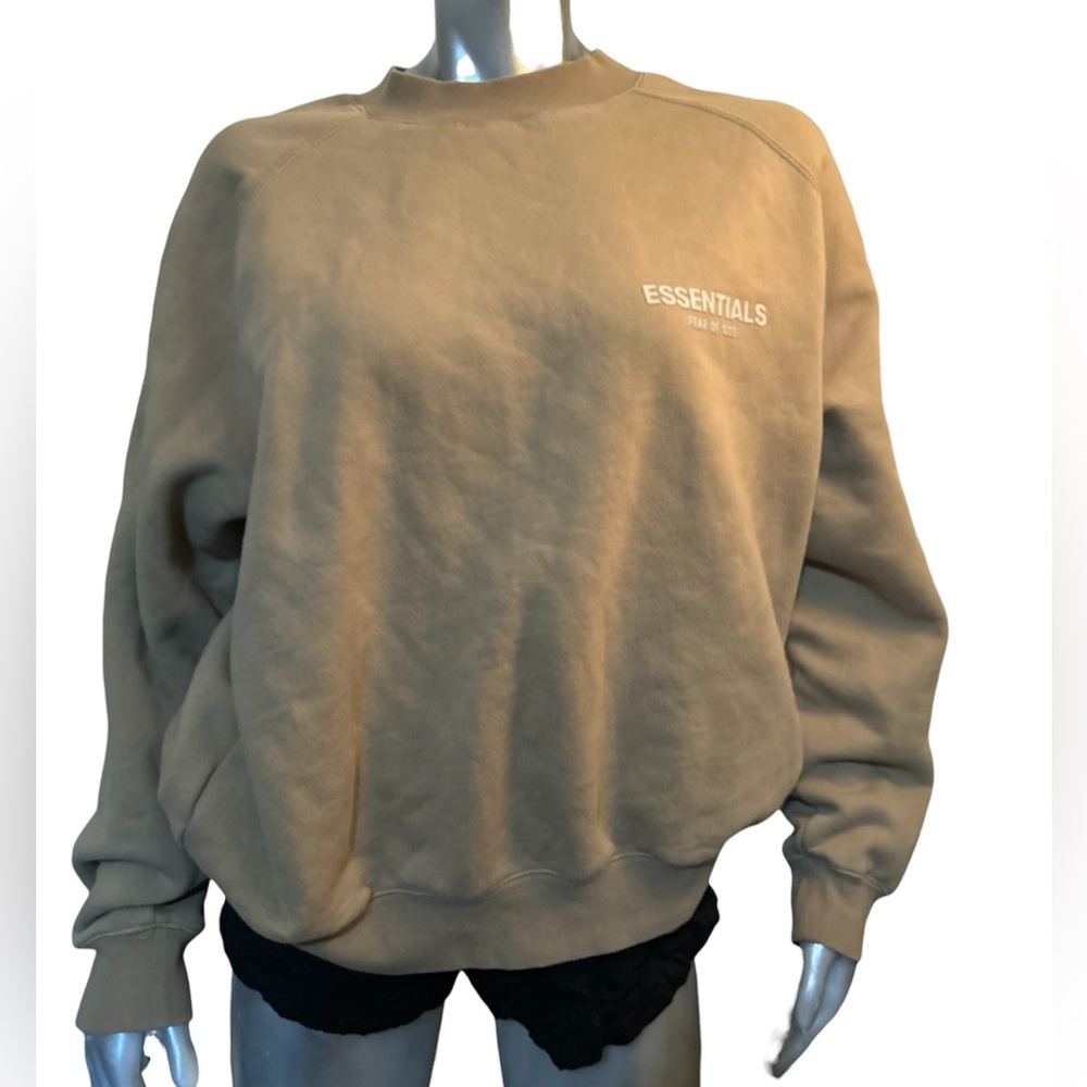Essentials Fear of God Unisex Tan Crewneck Sweater
